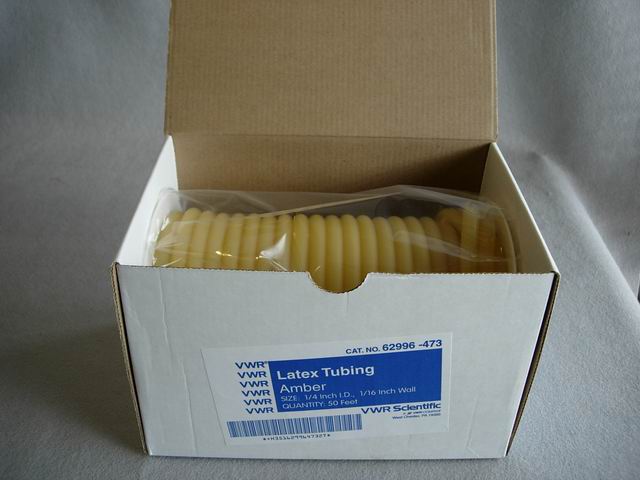 Natural Rubber Latex Tubing  50 ft.   - 1/4'' x 3/8'' x 1/16 wall