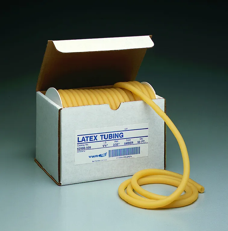 Amber Latex Tubing - 3/8'' x 1/16'' wall thickness, 50 ft.