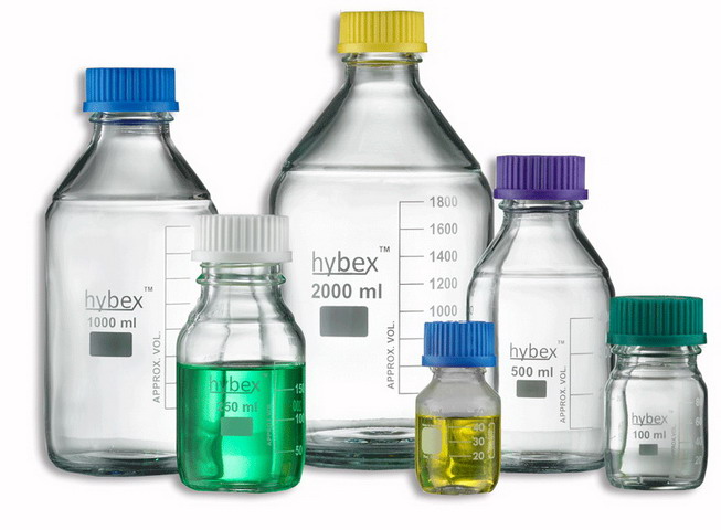 Hybex Media Storage Bottle, 250ml with Standard (GL45) Purple Cap