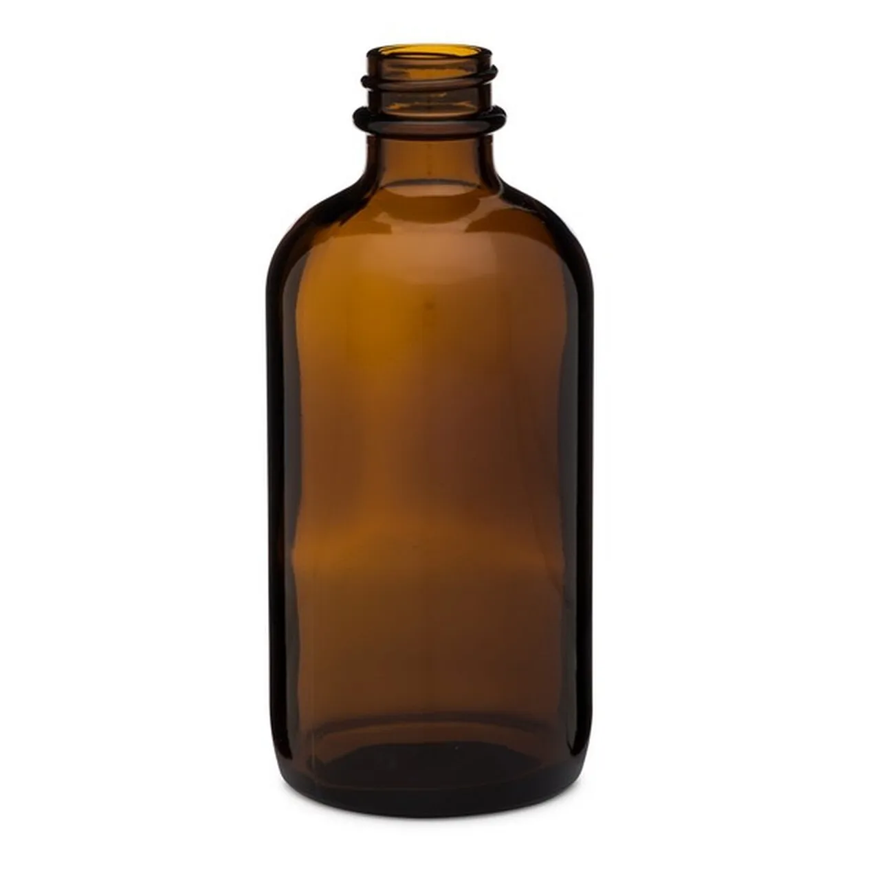 Boston Round Bottles, Narrow Mouth, Amber, 125 mL