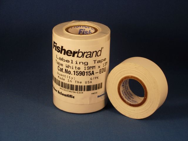 Colored Label Tape: 3/4 in. (19mm) Wide - White