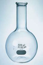 Pyrex Flat Bottom Flasks with Long Necks - 12000 mL