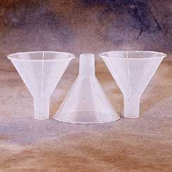 Powder Funnel,Short stem, Polypropylene - 65 mm.