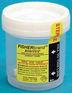  Sterile Urine  Specimen Collection Cup w/Temp. Strip & Evidence Seal