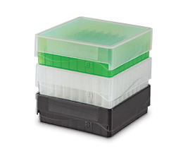 81-Well Microtube Storage Boxes, Black