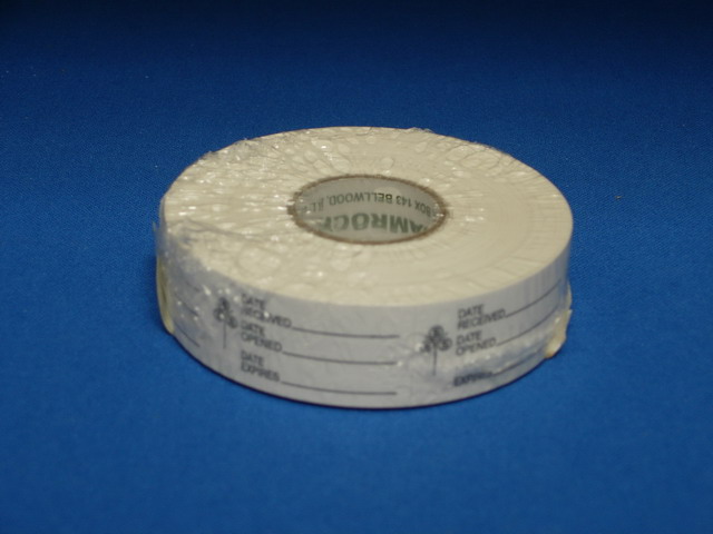 Expiration Label. 1.9x3.8cm (0.75x1.5